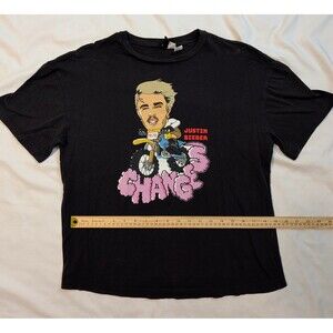 Justin Bieber Changes Tour 2020 Graphic T-Shirt Black Size Small